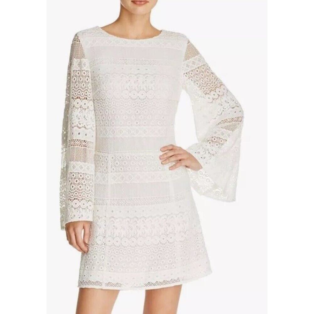 NWT Rebecca Minkoff  White Lace 100% Cotton Grin Dress Sz‎ 2 Bridal Open Back